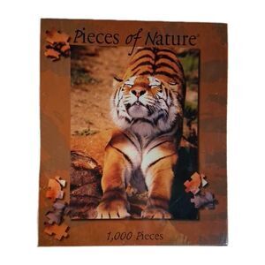 Stretching Tiger 1000 Piece Puzzle Dave Welling Photo PLANET ZOO NIB SEALED